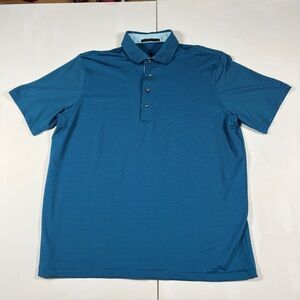 Greyson Polo Shirt Blue Striped Wolf Golf Performance Stretch Men’s XL